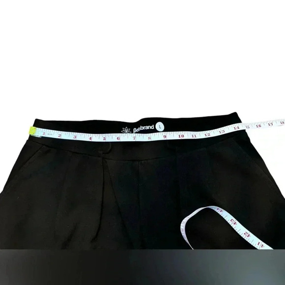 BETABRAND | Faux Belt Loop Black Pants | L | - Picture 11 of 13